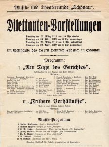 Plakat 1919 Dilettanten-Vorstellung